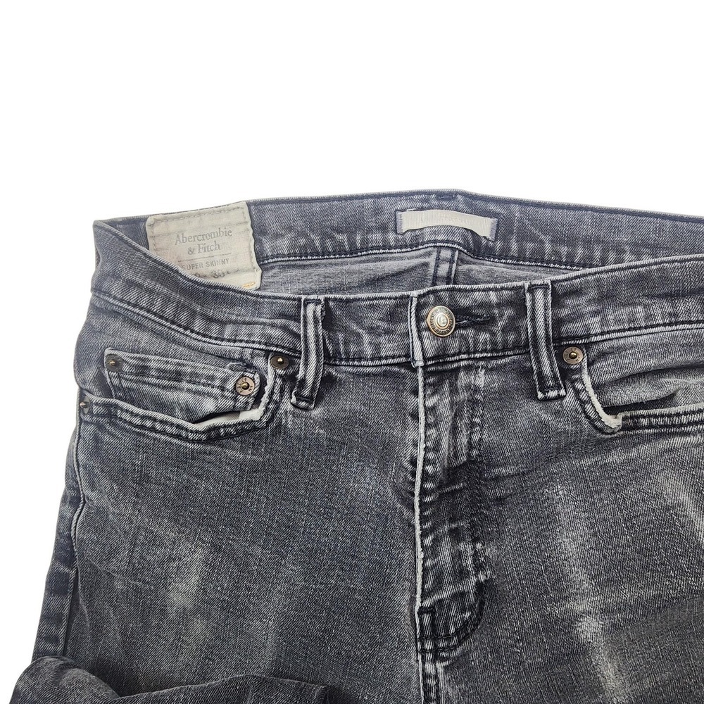 Abercrombie Womens 28x30 Gray Skinny Distressed Jeans